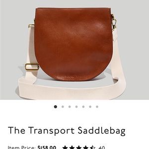 Madewell Transport Saddle bag NWT